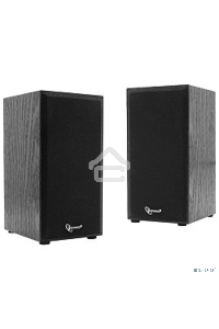 Колонки Gembird SPK-203, черный МДФ,2х3 Вт, регулятор громкости, USB