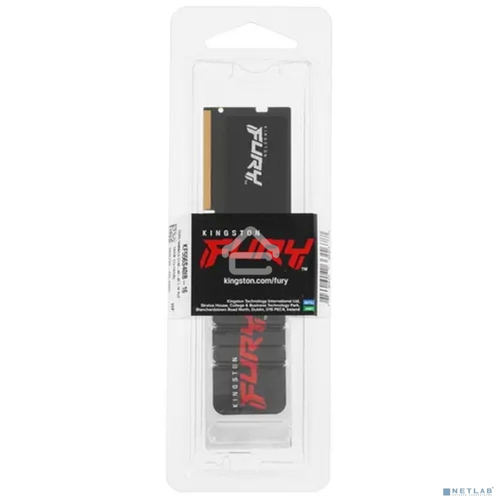 Оперативная память Kingston Fury Impact, DDR5, 16GB (1x16 GB), 5600 MHz, CL40, SO-DIMM