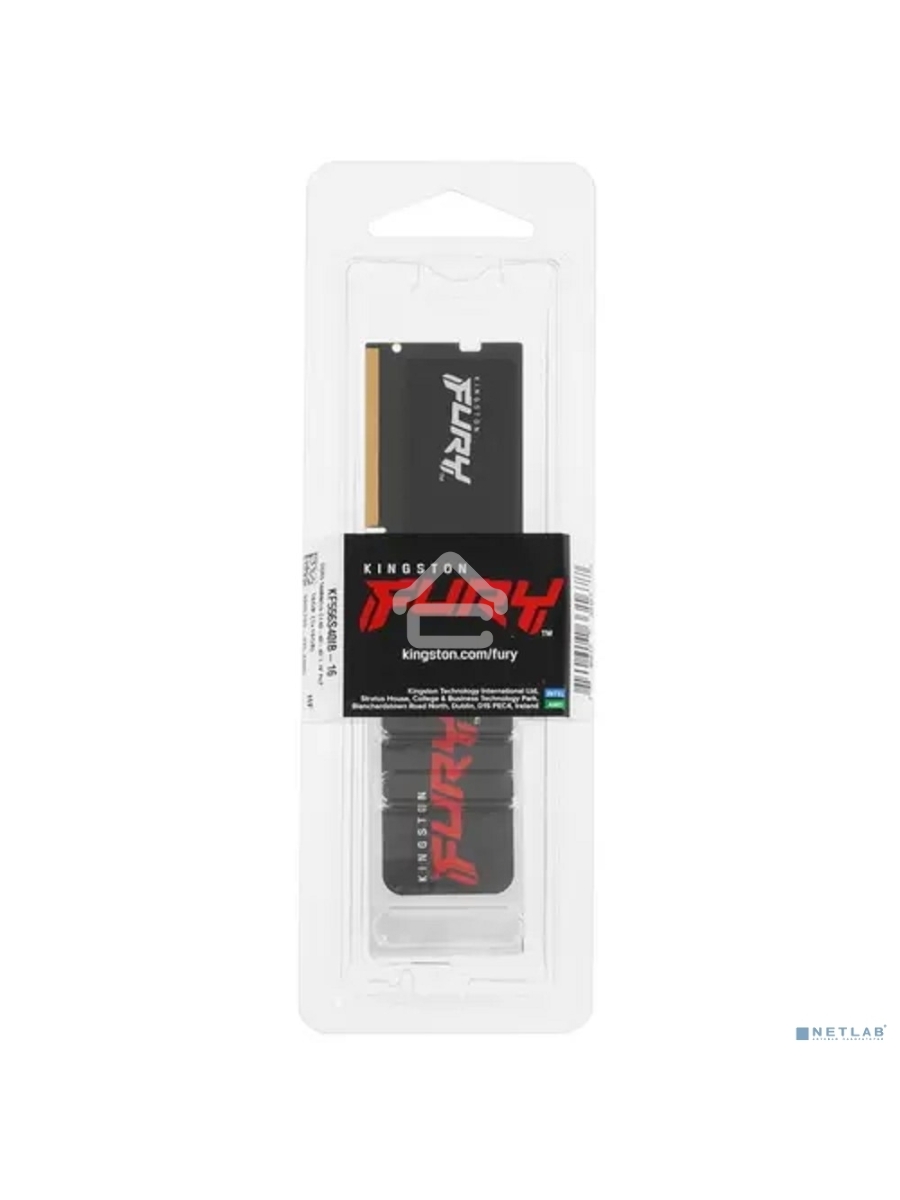 Оперативная память Kingston Fury Impact, DDR5, 16GB (1x16 GB), 5600 MHz, CL40, SO-DIMM