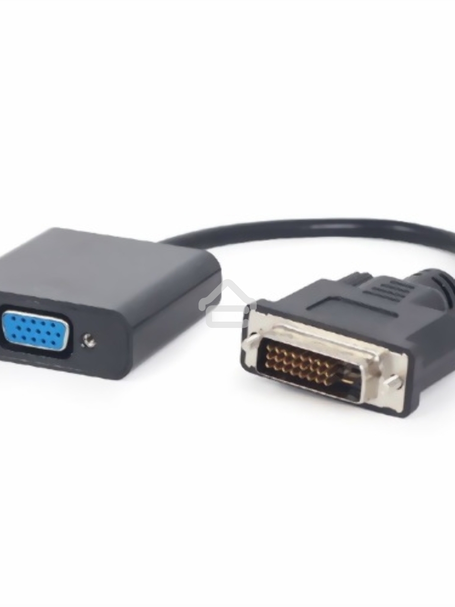 Переходник DVI-D-VGA Cablexpert A-DVID-VGAF-01, 25M/15F, длина кабеля 0,2м, черный, пакет