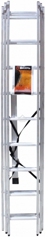 Лестницы, стремянки Вихрь Лестница алюминиевая трехсекционная ЛА 3х9