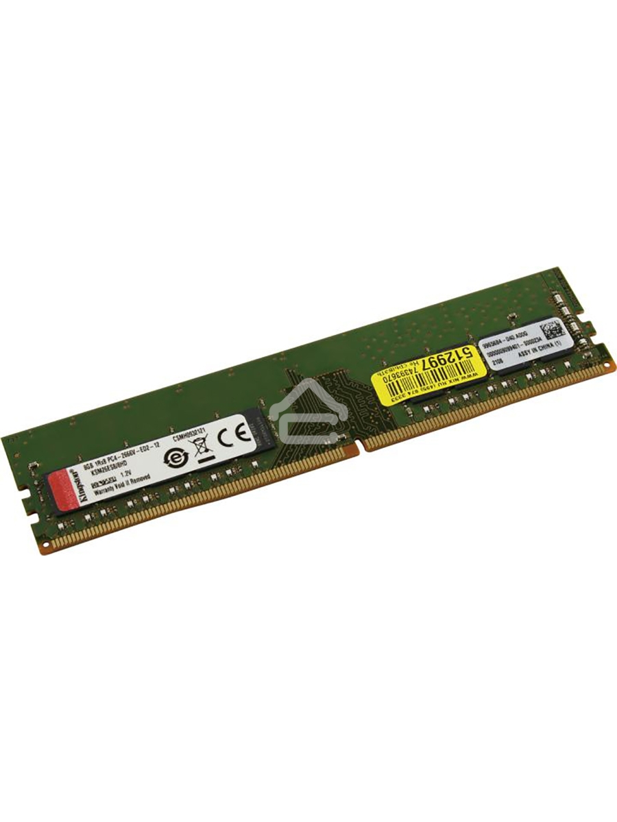 Оперативная память Kingston Server Premier, DDR4, 8GB (1x8 GB), 2666 MHz, CL19, DIMM, ECC