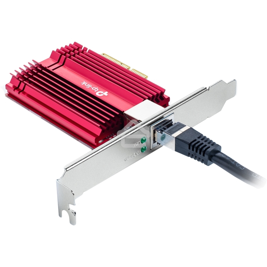 Сетевой адаптер 10 Gigabit PCI-E network adapter, 1 PCI Express 3.0 X4 interface, 1 100/1000/10000Mbps Ethernet port, come with Low-Profile and Full-Height Brackets