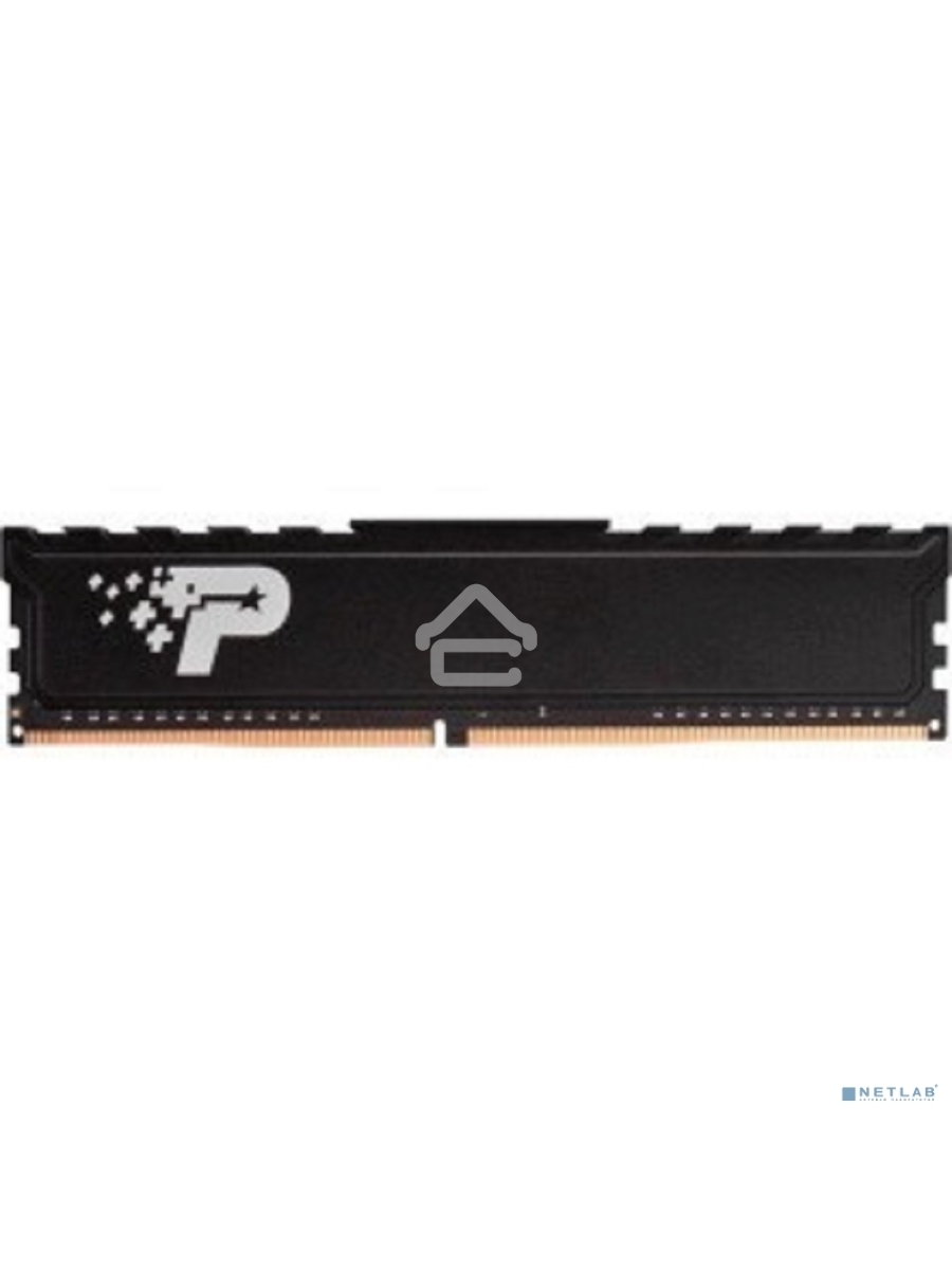 Оперативная память Patriot Signature Premium, DDR4, 16GB (1x16 GB), 2666 MHz, CL19, DIMM, радиатор, чёрный