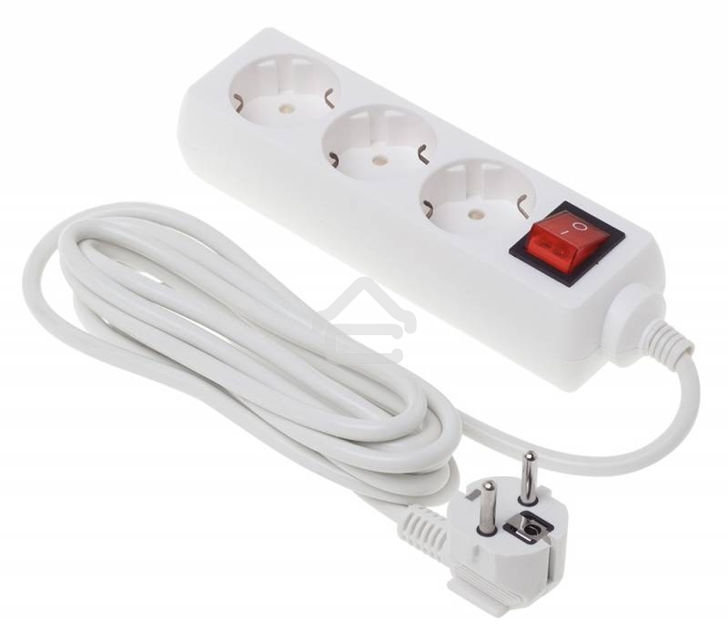 Сетевой фильтр Buro BU-PS3.3/W 3 м, 3 розетки, белый (пакет ПЭ)