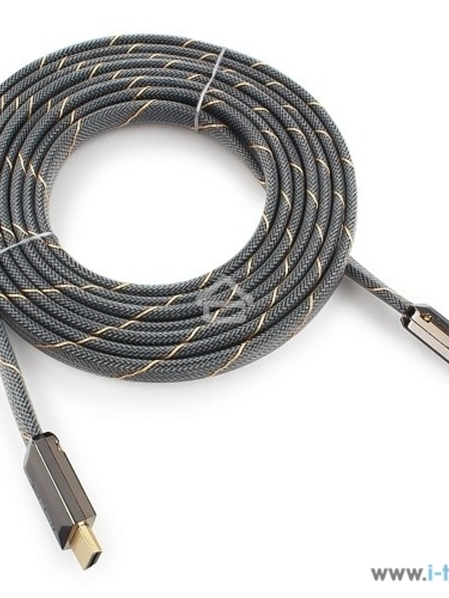 Кабель Cablexpert HDMI, серия Platinum, 4,5 м, v2.0, M/M, плоский, позол.разъемы, металлический корпус, нейлоновая оплетка, блистер