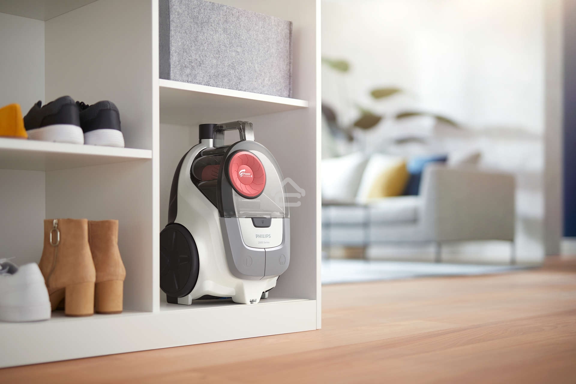 Пылесос Philips XB2042/01 белый/персиковый, 360/1800 Вт, уборка сухая, пылесборник контейнер 1.3 л