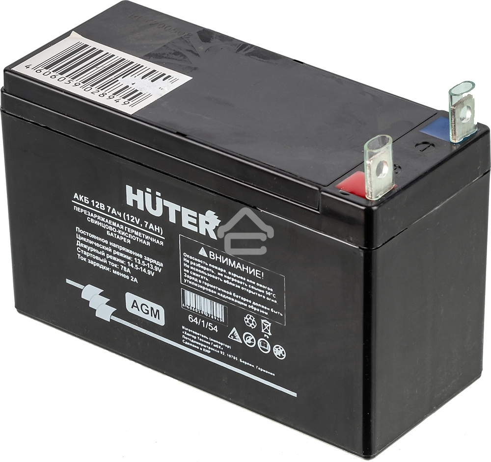 Батарея аккумуляторная Huter 64/1/54 12В 7Ач SLA