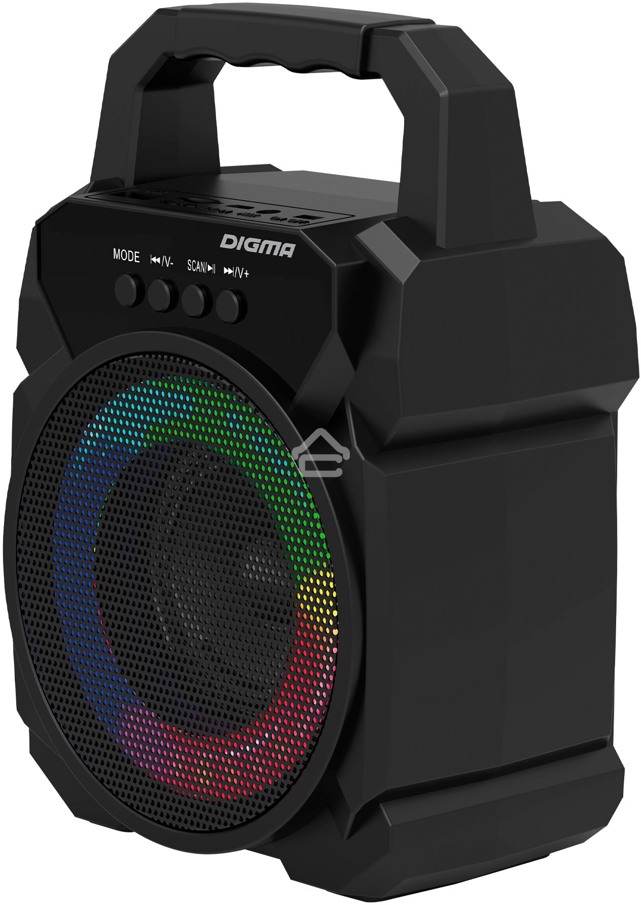 Портативная колонка Digma D-PS1500 черный 10 Вт 1.0 BT 10м 500mAh