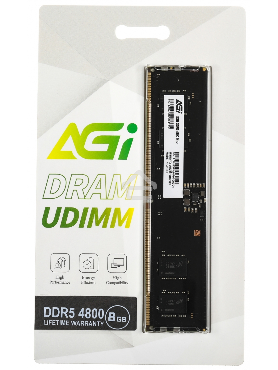 Оперативная память AGI, DDR5, 8GB (1x8GB), 4800MHz, CL40, DIMM