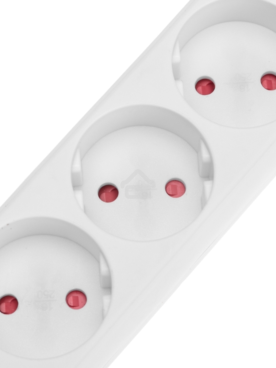 Удлинитель STANDARD 3 гнезда, 3м, 2х1,0мм², б/з, белый Rexant