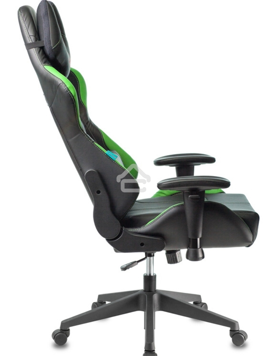 Кресло игровое Бюрократ VIKING 5 AERO LGREEN черный/салатовый искусственная кожа