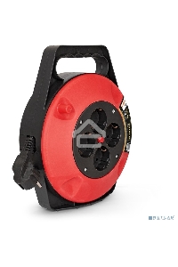Удлинитель на катушке ExeGate EX286336RUS Master ECS-1-1B (4 евророзетки с заземлением, 10м, защита от детей, защита от перегрузки, 3х1,0мм2, 10А/2.2кВт)