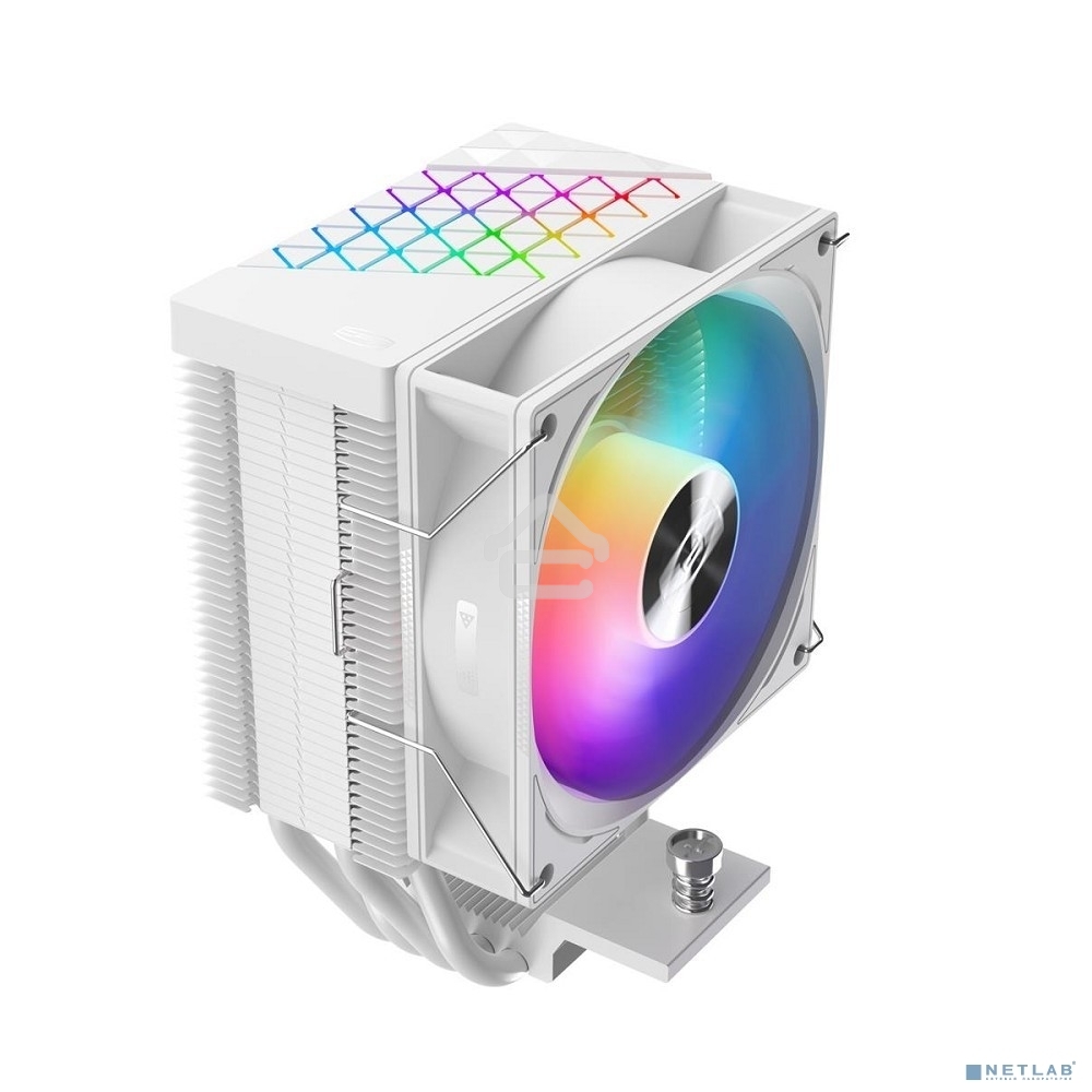 Кулер PCCooler R400 ARGB белый 92мм алюминий+медь 2200rpm 30db 4-pin 180W 133мм