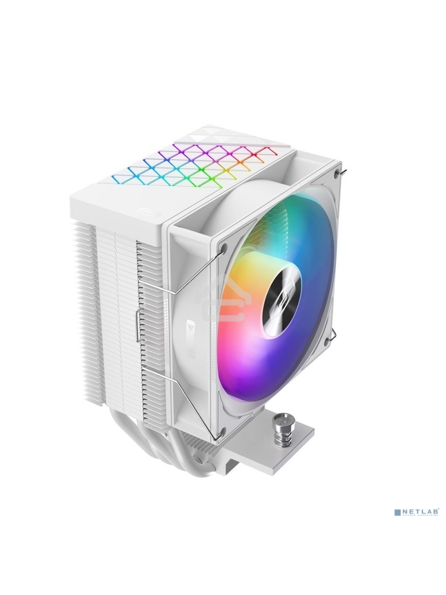 Кулер PCCooler R400 ARGB белый 92мм алюминий+медь 2200rpm 30db 4-pin 180W 133мм