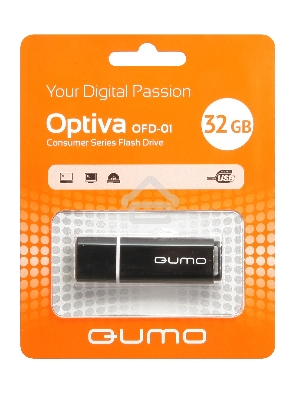 Флэш Диск USB 2.0 QUMO 32GB Optiva 01 Black QM32GUD-OP1-black