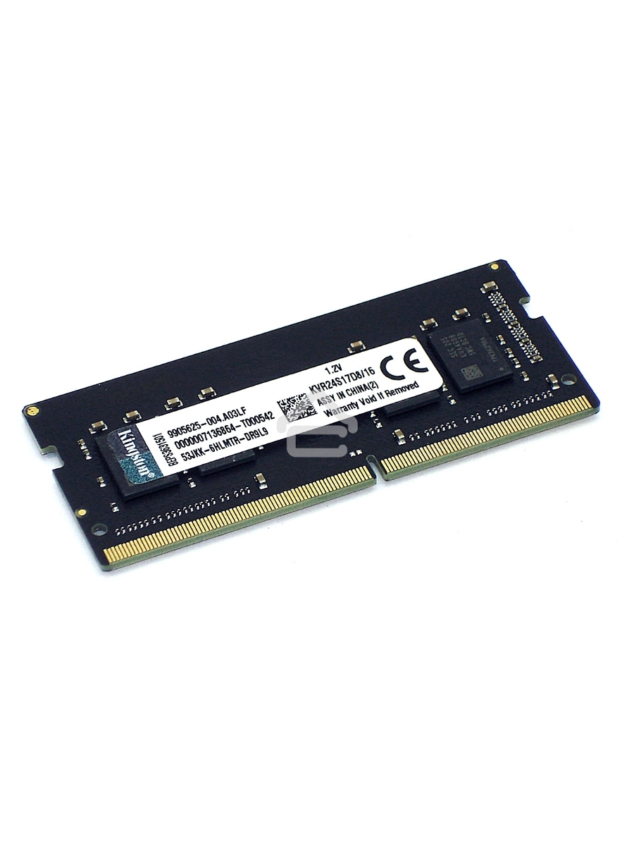 Оперативная память Kingston KVR24S17S8/16, DDR4, 16GB (1x16 GB), 2400 MHz, CL17, SO-DIMM