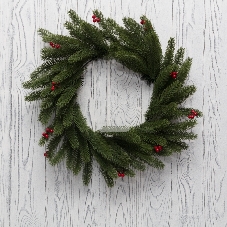 Еловый венок с ягодами Neon-night Ø 45 см, литой