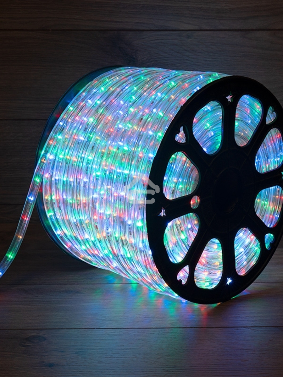 Дюралайт LED, свечение с динамикой (3W) - мульти (RYGB), 36 LED/м, бухта 100м
