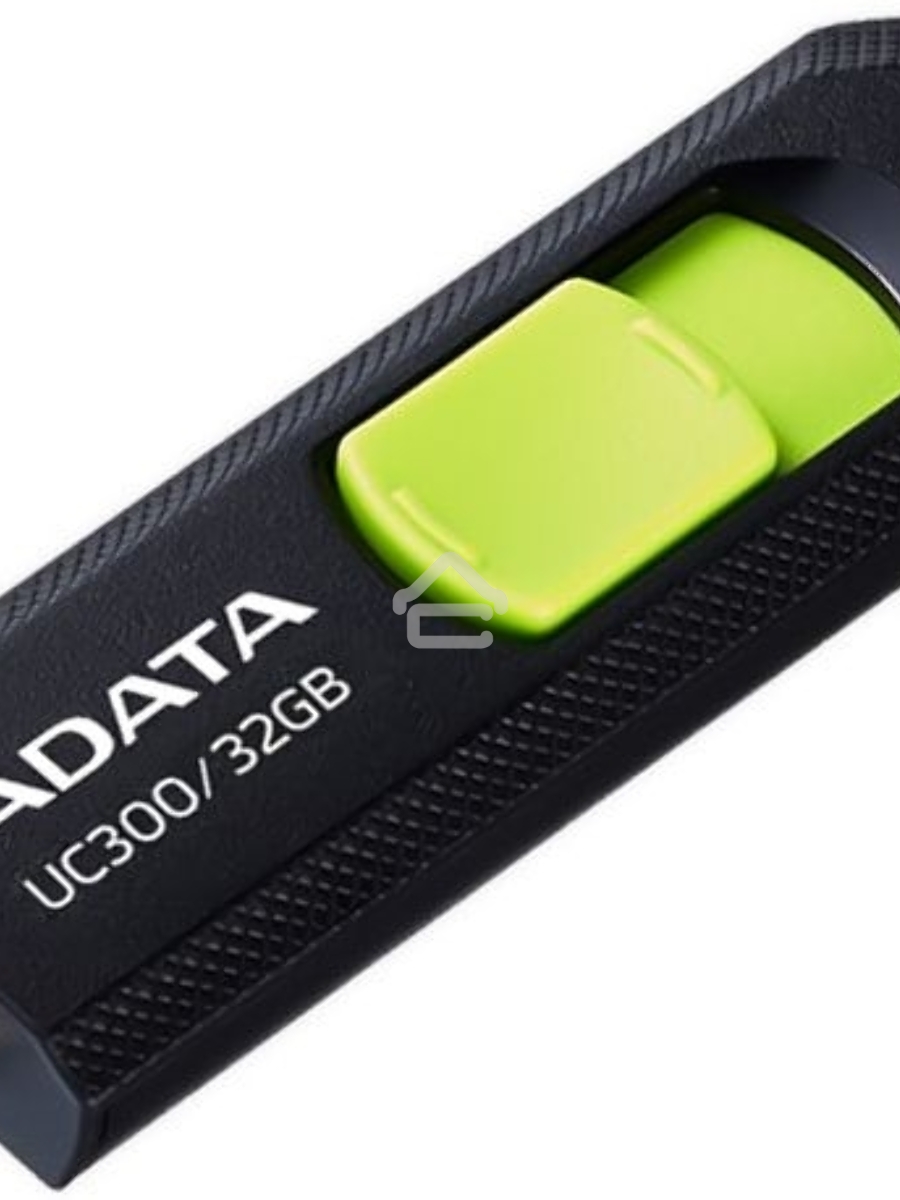 Флеш диск A-Data 32Gb Type-C UC300 ACHO-UC300-32G-RBK/GN USB3.2 черный/зеленый