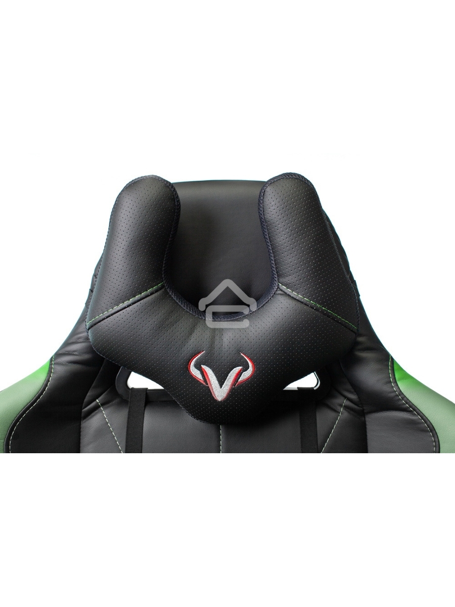 Кресло игровое Бюрократ VIKING 5 AERO LGREEN черный/салатовый искусственная кожа
