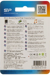 Флеш карта microSDHC 16Gb Class10 Silicon Power SP016GBSTHBU1V10-SP + adapter
