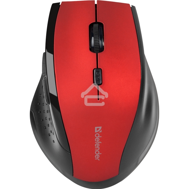Мышь беспроводная Defender Accura MM-365 красный, 1600 dpi, радиоканал, USB, кнопки - 6