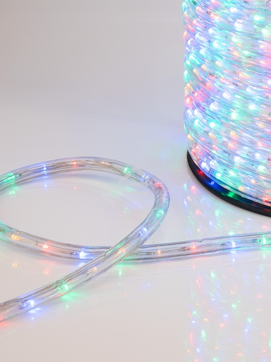 Дюралайт LED, свечение с динамикой (3W) - мульти (RYGB), 36 LED/м, бухта 100м