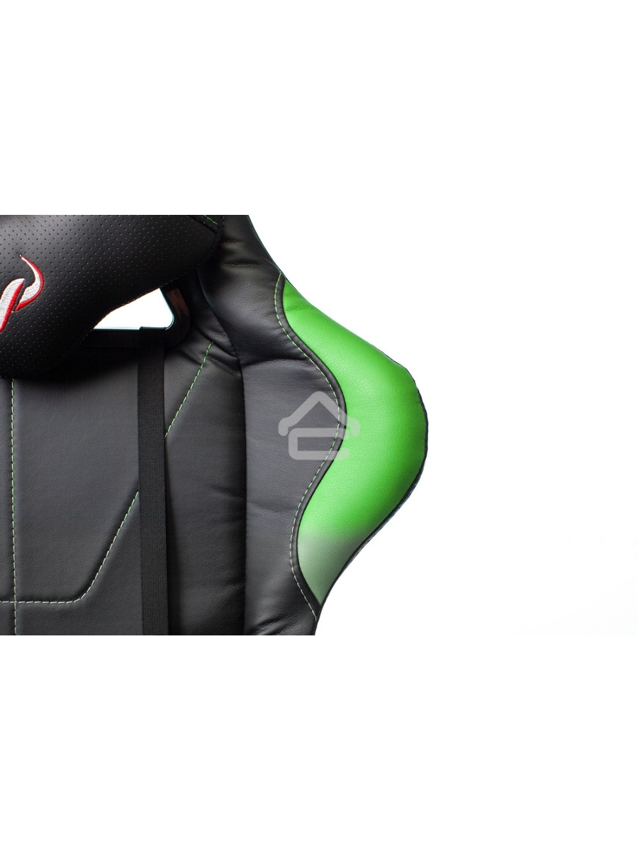 Кресло игровое Бюрократ VIKING 5 AERO LGREEN черный/салатовый искусственная кожа