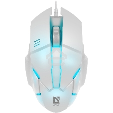 Мышь проводная Defender Host MB-982 белый, 1000 dpi, USB, кнопки - 3