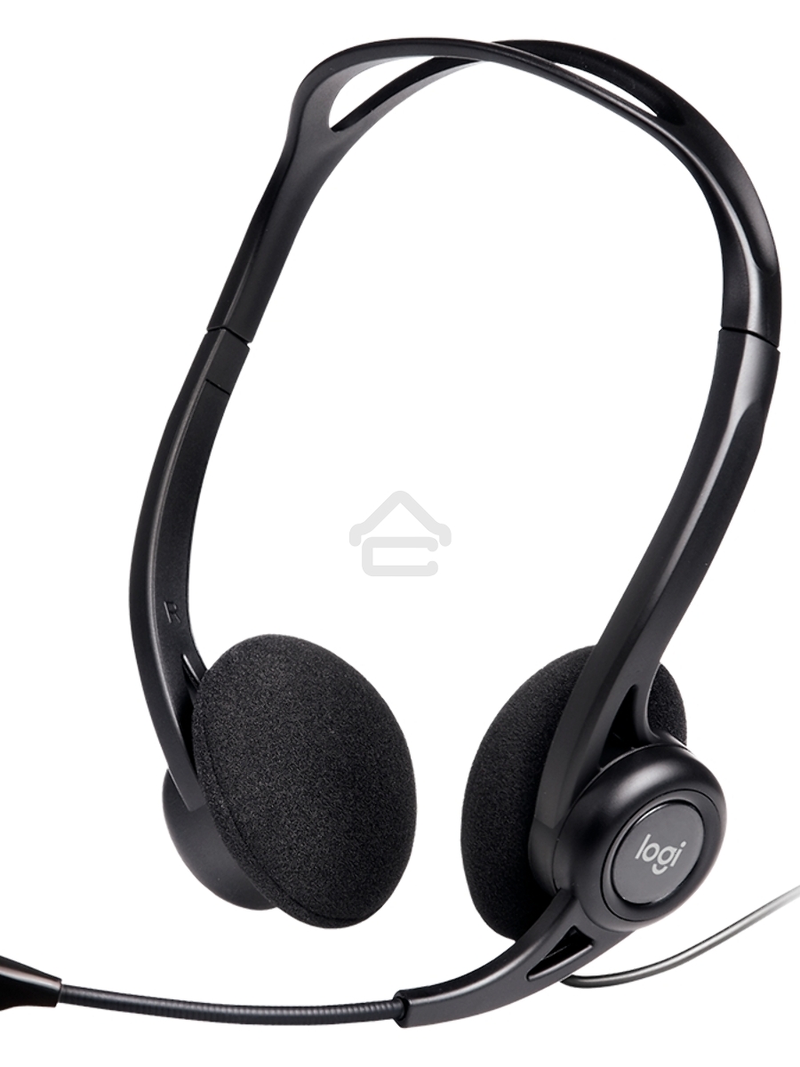 Наушники с микрофоном Logitech 960 черный 2.4м накладные оголовье (981-000100)