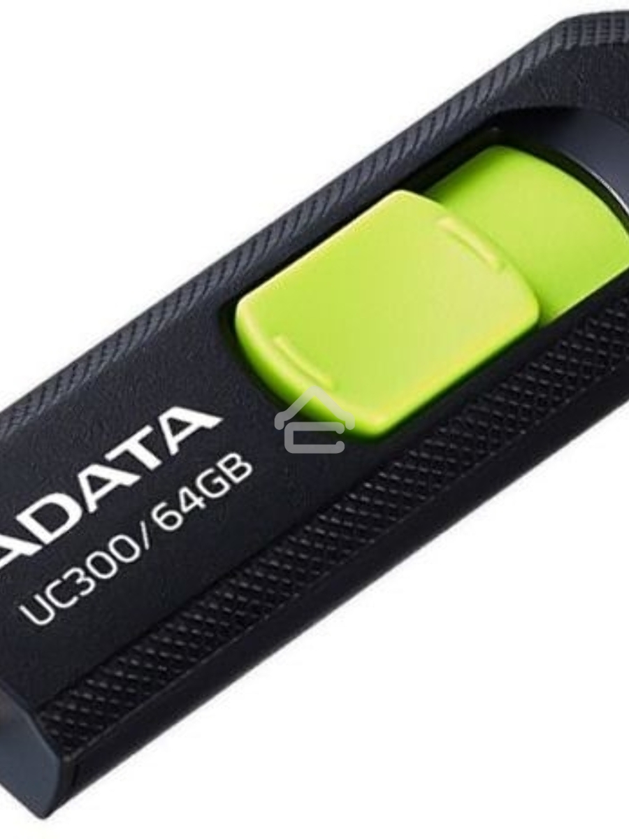 Флеш диск A-Data 64Gb Type-C UC300 ACHO-UC300-64G-RBK/GN USB3.2 черный/зеленый