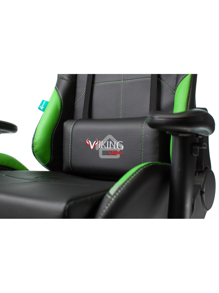 Кресло игровое Бюрократ VIKING 5 AERO LGREEN черный/салатовый искусственная кожа