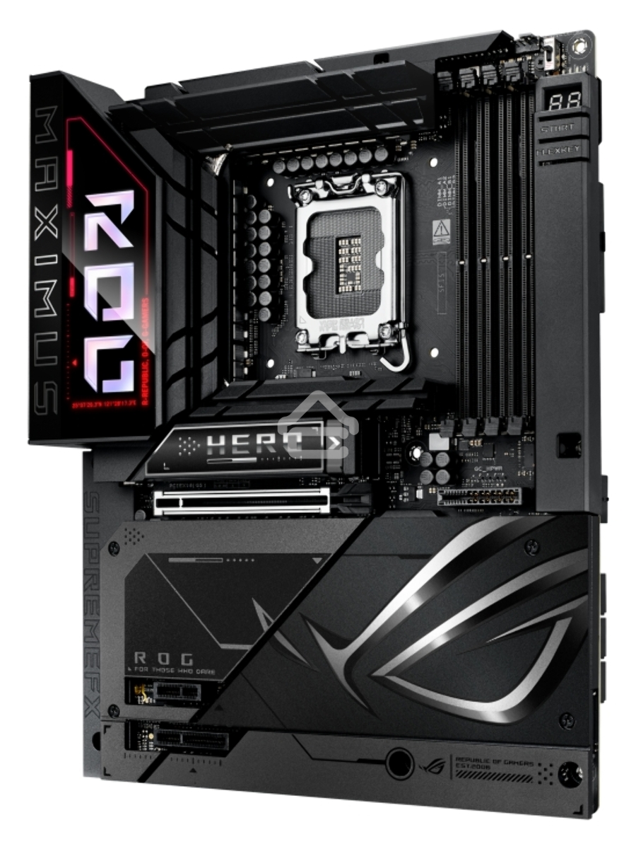 Материнская плата ASUS ROG MAXIMUS Z890 HERO BTF, LGA1851, Intel Z890, 4xDDR5, 4xSATA, 6xM.2, 1xPCIe 5.0 x16, 1xPCIe 4.0 x4, 1xPCIe x1, 1xHDMI, 2xUSB-C (Thunderbolt 4), 1xUSB-C 3.2 Gen 2, 4xUSB-A 3.2 Gen 2, 4xUSB-A 3.2 Gen 1, 2x2.5Gb LAN, Wi-Fi 7, Bluetoo