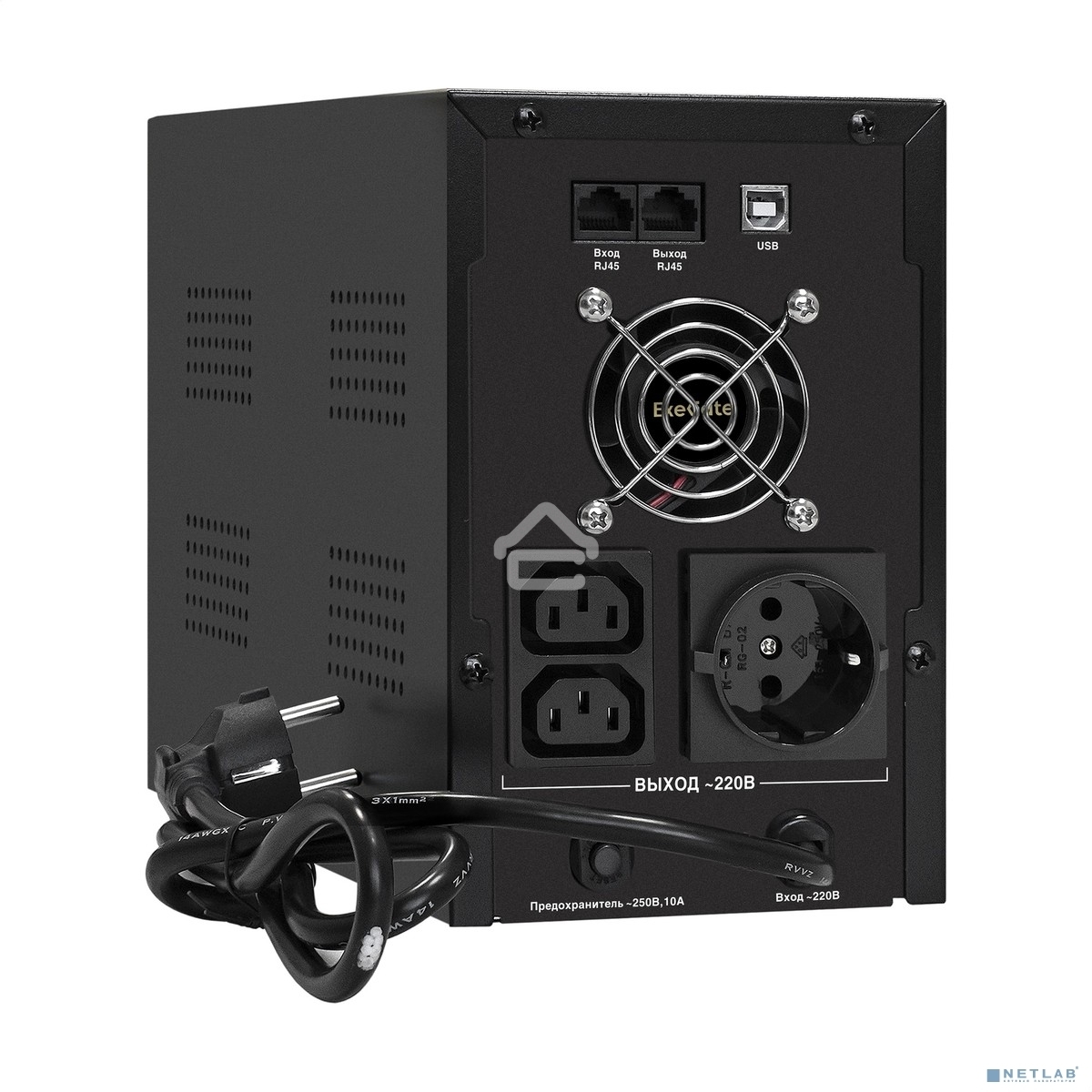 Источник бесперебойного питания ExeGate EX292607RUS SpecialPro UNB-2000.LED.AVR.1SH.2C13.RJ.USB <2000VA/1200W, LED, AVR,1*Schuko+2*C13, RJ45/11, USB, металлический корпус, Black>