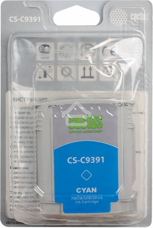 Картридж струйный Cactus CS-C9391 голубой для №88 HP Officejet Pro K550 (29мл)