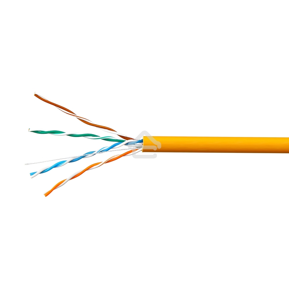 Кабель SkyNet Premium UTP-LSZH 4x2x0,51, низкое дымовыделение, нулевое содержание галогенов, медный, FLUKE TEST, кат.5e, однож., 100 м, box, оранжевый