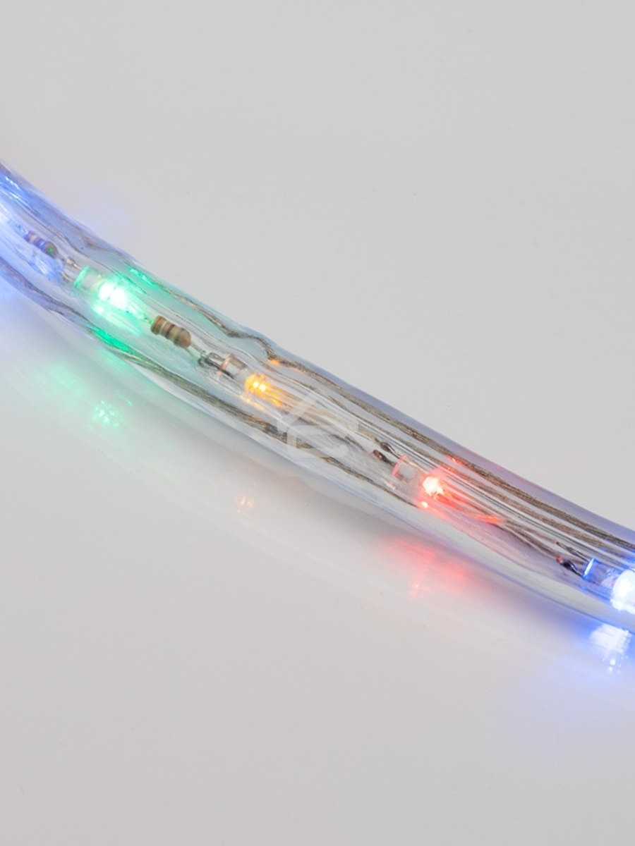 Дюралайт LED, свечение с динамикой (3W) - мульти (RYGB), 36 LED/м, бухта 100м