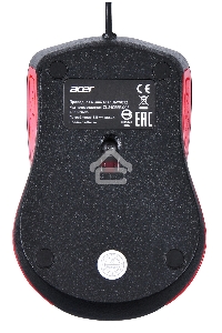 Мышь проводная Acer OMW012 черный/красный, 1200 dpi, USB, кнопки - 3