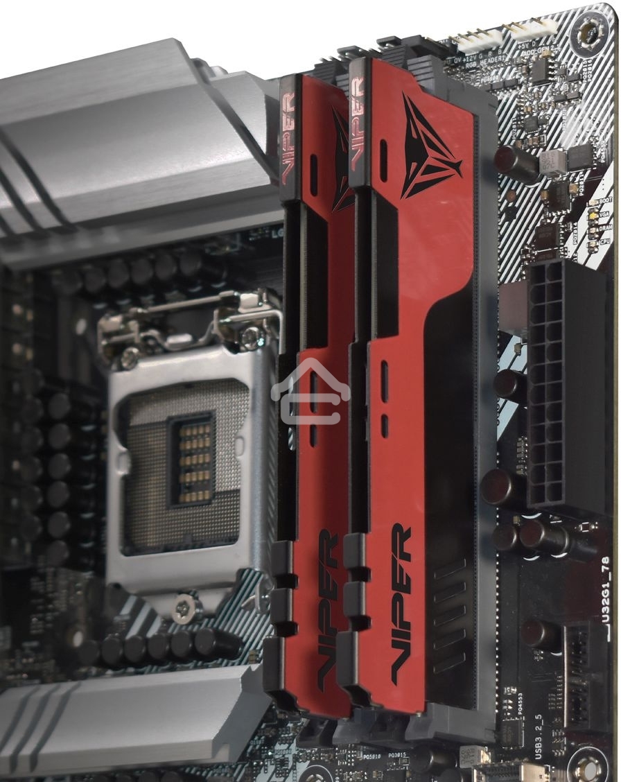 Оперативная память Patriot Viper Elite II, DDR4, 8GB (2x4 GB), 2666 MHz, CL16, DIMM, радиатор, красный