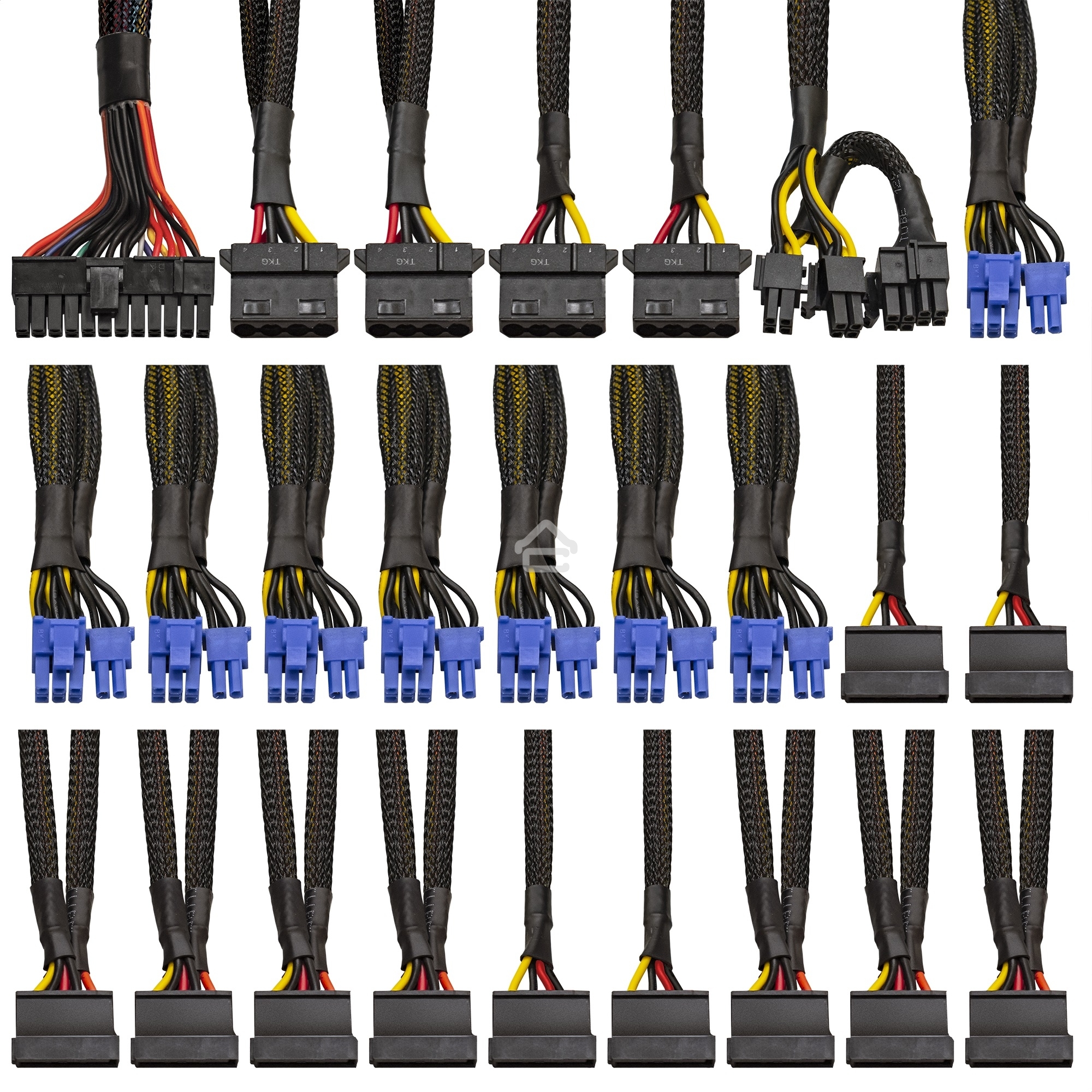 Блок питания серверный 1200W ExeGate EX292199RUS ServerPRO-1200RADS (ATX, for 3U+ cases, КПД 82% (80 PLUS), 14cm fan, 24pin, 2(4+4)pin, 6xPCIe, 8xSATA, 4xIDE, Cable Management, black)