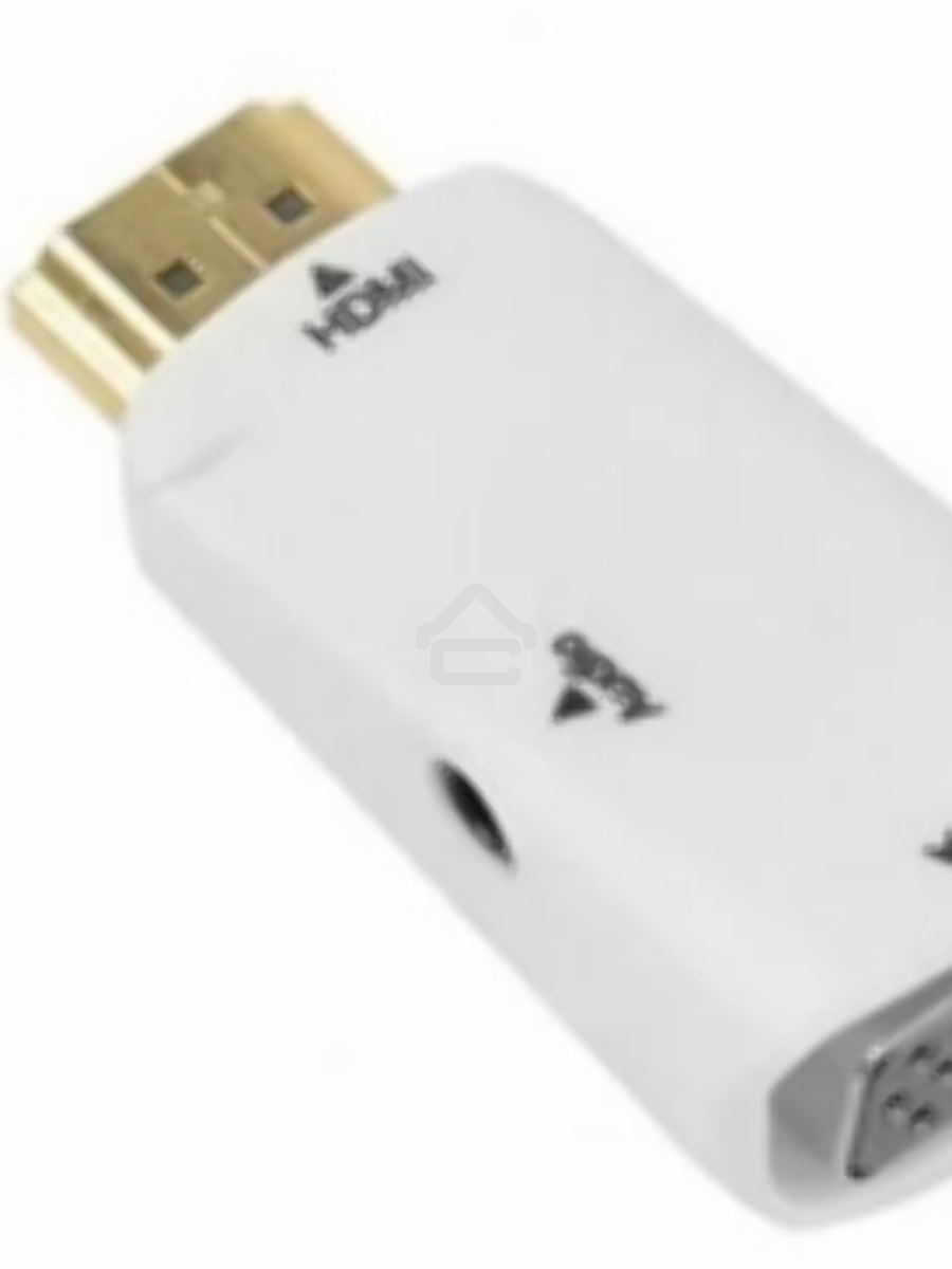 Переходник HDMI на VGA c аудио белый