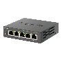 Неуправляемый коммутатор D-Link DGS-1005P/B3A с 5 портами 10/100/1000Base-T (4 порта PoE 802.3af/at, PoE-бюджет 60 Вт)