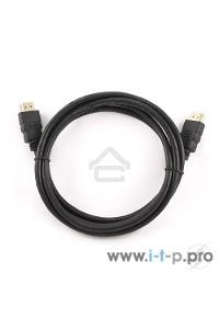Кабель Cablexpert HDMI CC-HDMI4L-1M, 19M/19M, v2.0, серия Light, позол.разъемы, экран, 1м, черный, пакет