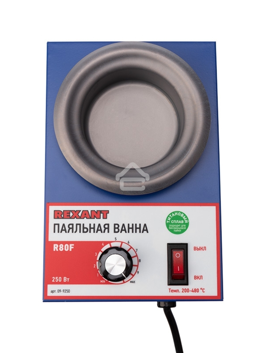 Паяльная ванна Rexant, модель R80F, 250 Вт, ø 80 мм, 200-480 °C, бессвинцовая