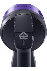 Пылесос вертикальный Samsung VS15A6031R4/EV фиолетовый/чёрный, питание от аккумулятора, 150 Вт, уборка сухая, пылесборник 0.8 л, работа от АКБ max 40 мин.