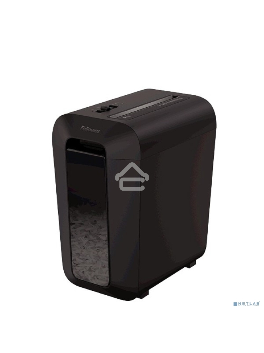 Шредер Fellowes PowerShred LX65 черный (секр.P-4)/перекрестный/10лист./22лтр./скрепки/скобы/пл.карты