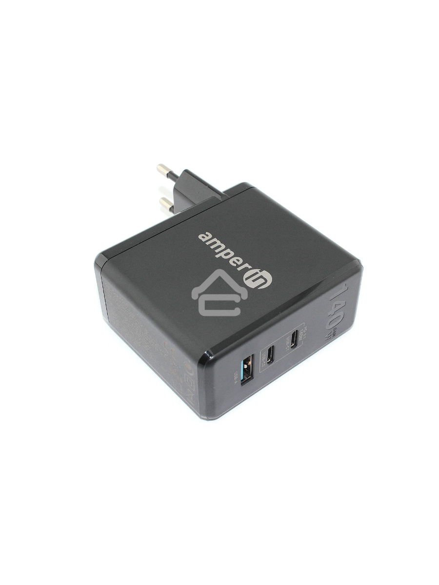 Блок питания (сетевой адаптер) Amperin GaN charger (YDS-TC140-012A) 140W, черный