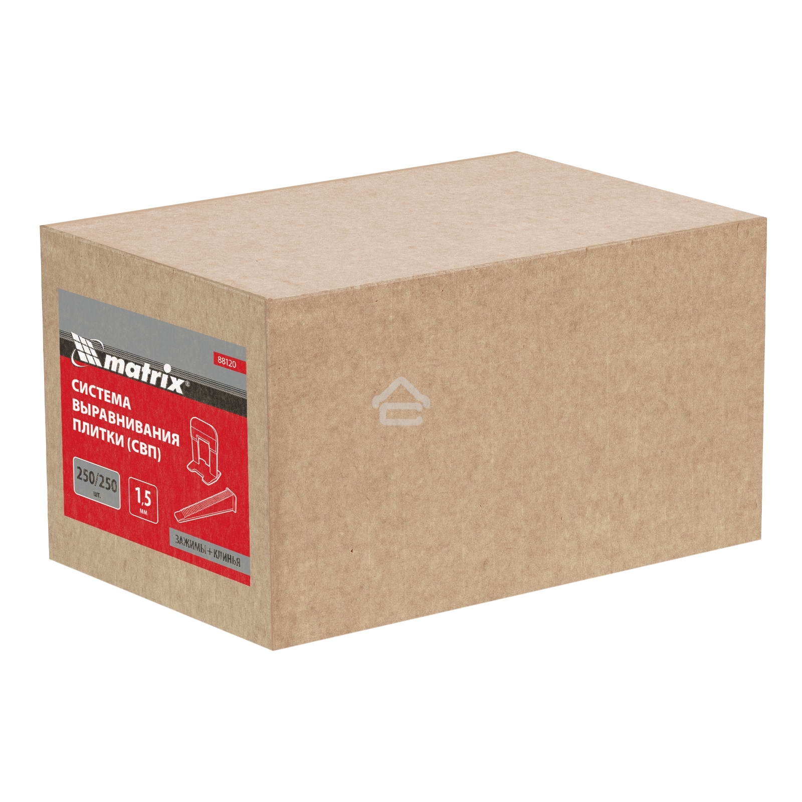 Комплект зажим + клин для системы выравнивания плитки Matrix СВП Ворота, 250/250 шт. в коробе