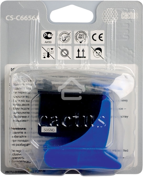 Картридж струйный Cactus CS-C6656A №56 черный (20 мл) для HP DeskJet 450/5145/5150/5151/5550/5552